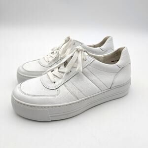Paul Green Unity Platform Sneaker Shoes Lace-Up Women's White Size US8 UK5.5